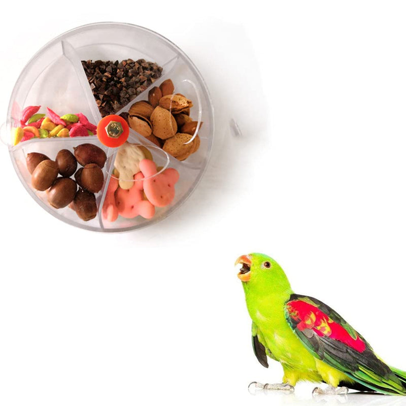 NA Parrot Foraging Wheel Bird Feeder Spins Toy Parrot Chew Toy Used for Parakeet Cockatiel Conure African Grey (Transparent) - PawsPlanet Australia