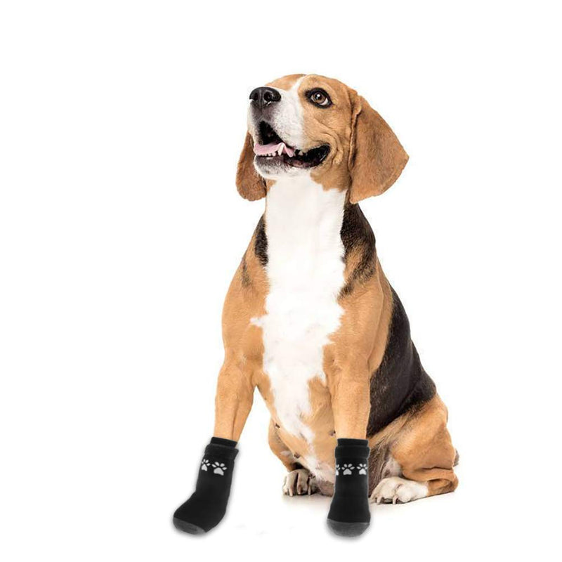 [Australia] - BINGPET Anti Slip Dog Socks for Hardwood Floors, Pet Paw Protectors with Grips S 