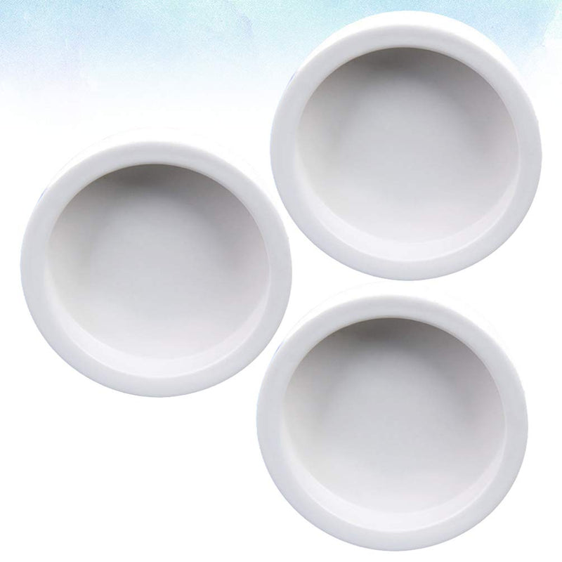 Balacoo 3pcs Reptile Food Water Bowls Worm Dishes Escape-Proof Feeding Dishes Skid Ceramic Food Bowls for Small Animal Bowls (White Small Round) 5x2cm - PawsPlanet Australia