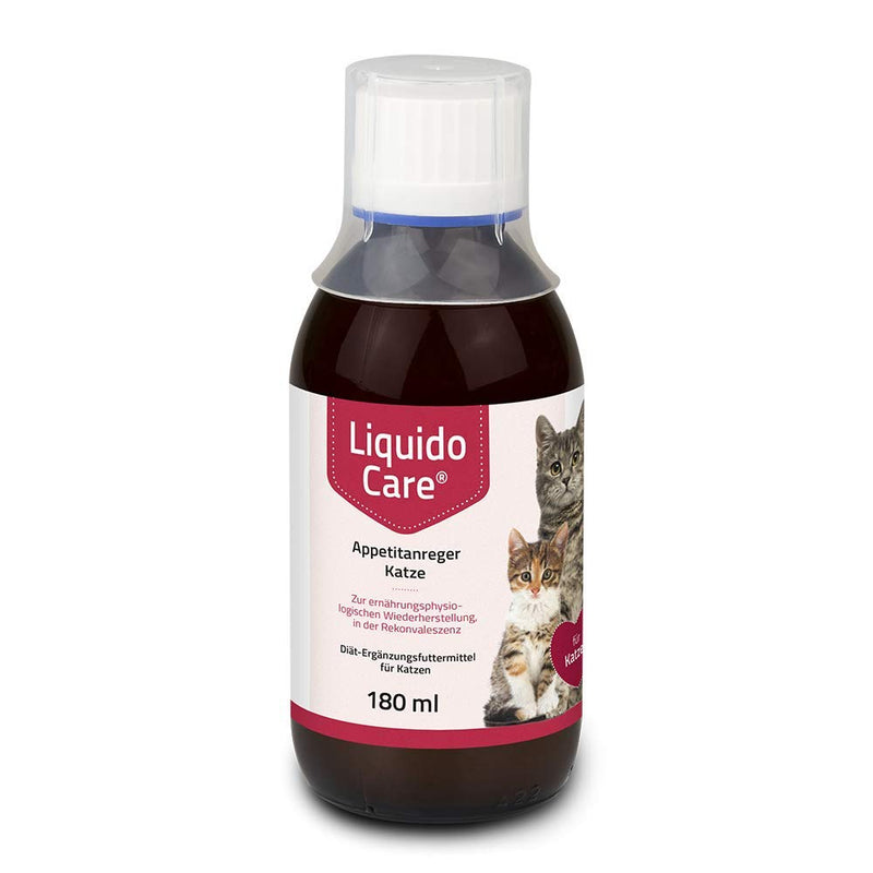 Liquidocare Appetite stimulator cat 180 ml/For nutritional restoration, in convalescence and for hepatic lipidosis of the cat, red - PawsPlanet Australia