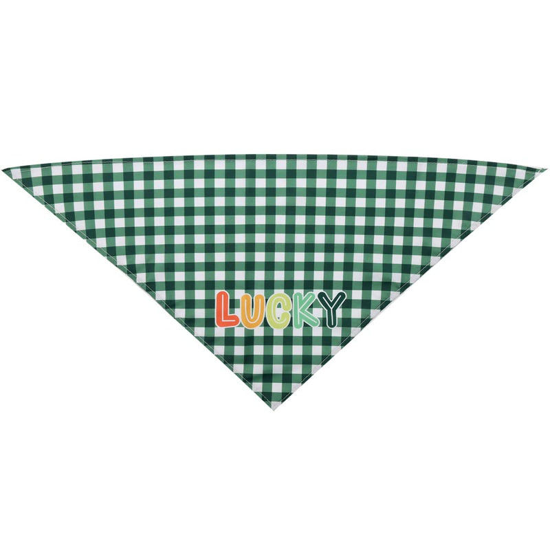 St. Patrick's Day Dog Bandana Triangle Bib Scarf Accessories Green Plaid for Dogs Cats Pets - PawsPlanet Australia