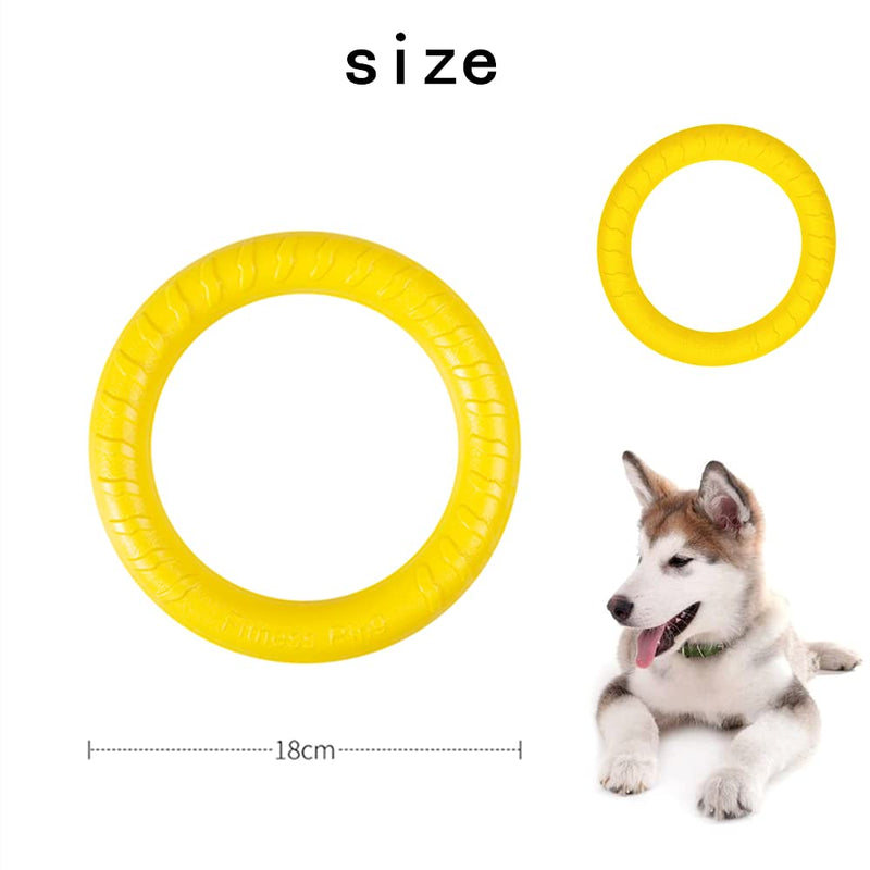 Dog Fly Ring Toy Dog Fitness Ring Floating Flying Dog Disc Toys Outdoor Durable Chew Toys for Training Outdoor Playing Puppy Medium Large Dogs - PawsPlanet Australia