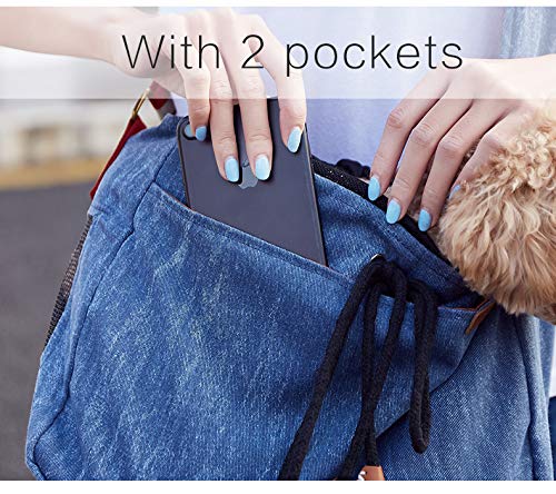 [Australia] - LAPOND Small Dog Cat Sling Carrier, Hands Free Pet Puppy Outdoor Travel Bag Blue Jeans 