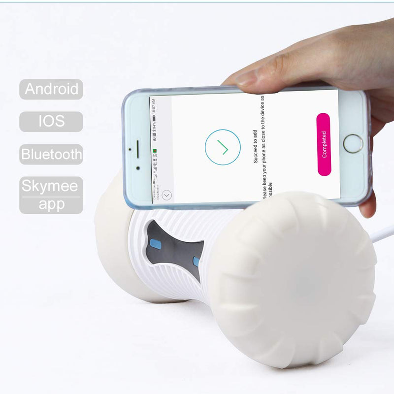 SKYMEE Fury Bone Smart Interactive Pet Toys for Dogs Cats Indoor Outdoor Easy Manual & Auto Control via App White - PawsPlanet Australia