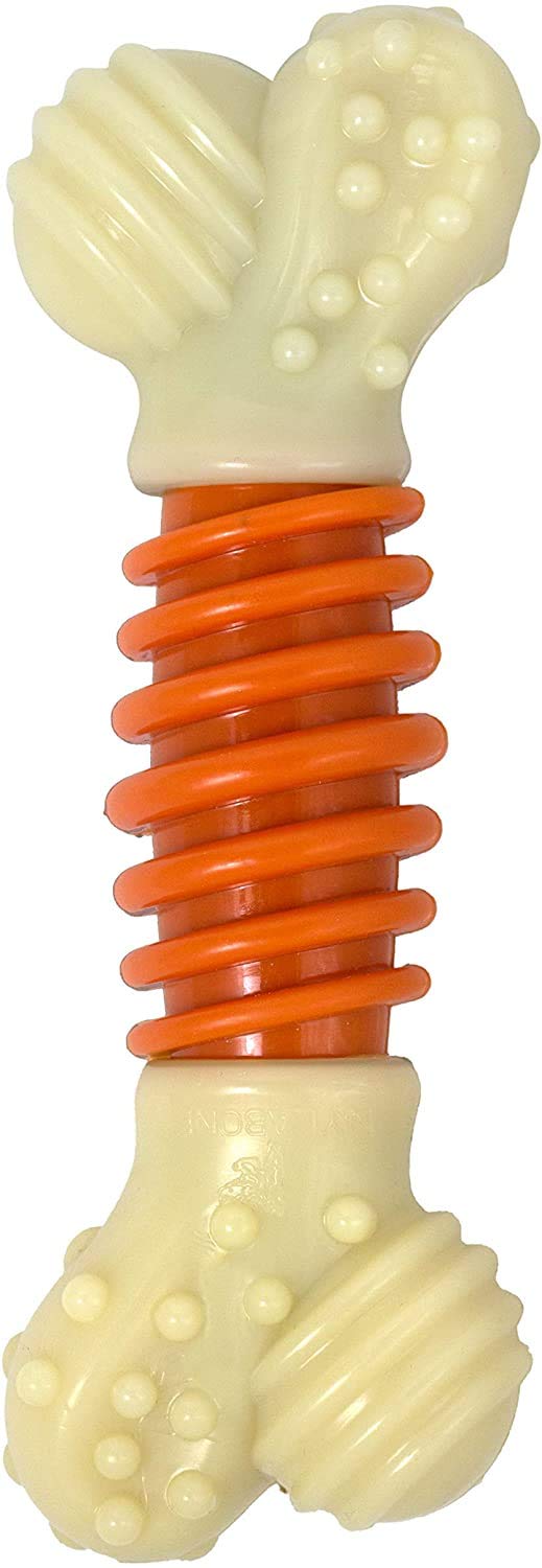 Nylabone Extreme Tough Pro Action Dog Chew Toy, Cleans Teeth, Bacon Flavour, XL, for Dogs Over 23 kg - PawsPlanet Australia