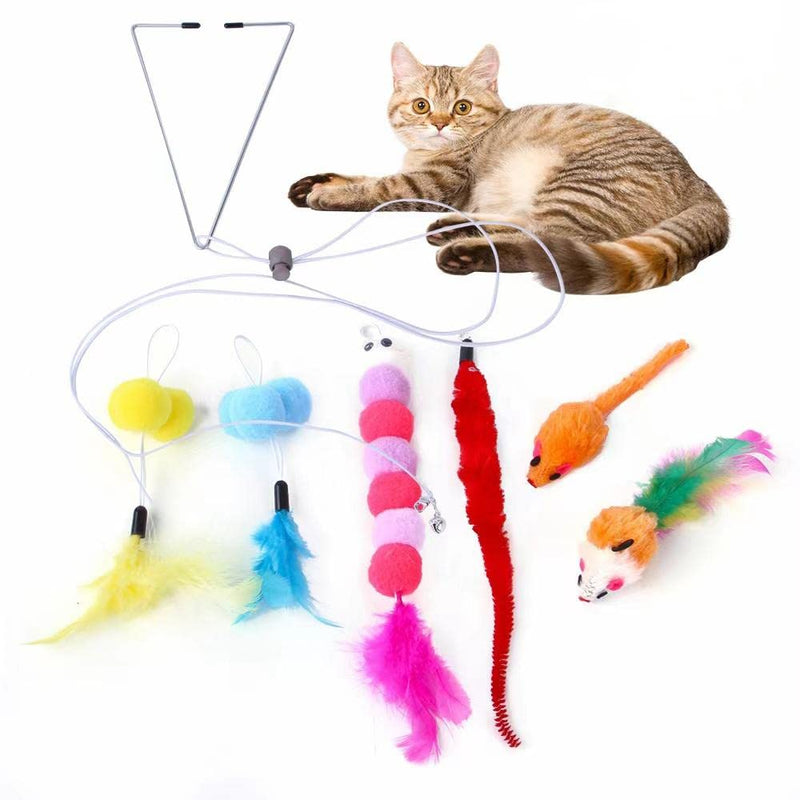 7 pieces cat toy door frames for cats and kittens, cat toy self-occupation hanging door frames, cat toy mice set - PawsPlanet Australia