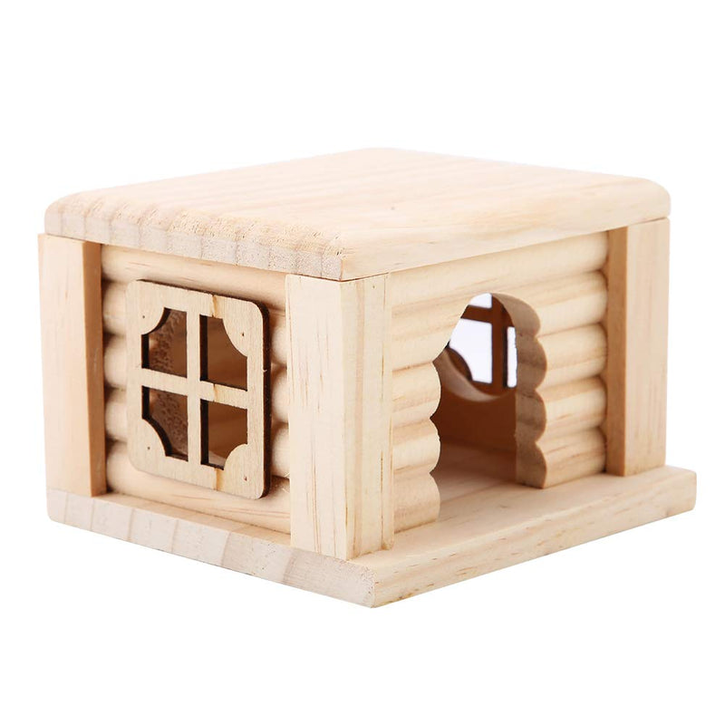 Weikeya Hamster House Wooden Rat Hut Cage Detachable Top Made of Wood Suitable for Small Pet Toys - PawsPlanet Australia