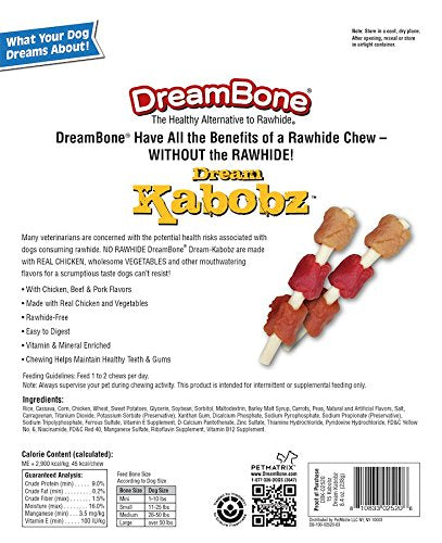 DreamBone DBK-02519 Kabobz Pet Chew 18 Count - PawsPlanet Australia