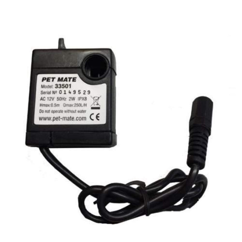 [Australia] - Petmate Fresh Flow Deluxe Replacement Pump 120V - Easy Install - AC Adapter and Cord Included 