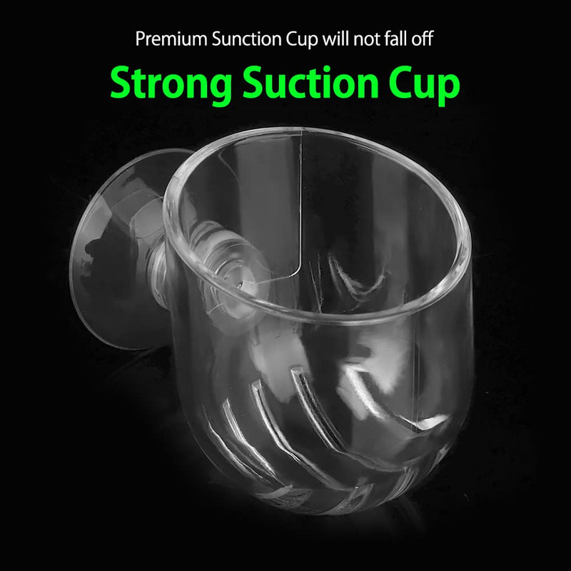 Aquarium Red Worm Fish Feeder Transparent Suction Cup Fish Tank Feeding Cup Food Container for Feeding Shrimp Fish(Acrylic Crack Cup) Acrylic Crack Cup - PawsPlanet Australia