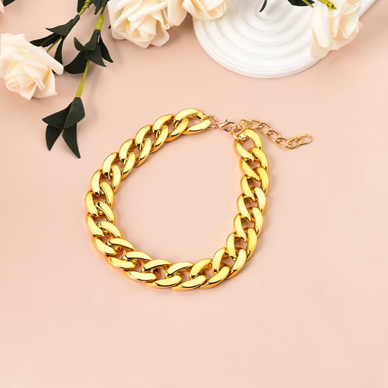 YangQian Dog Chain Necklace for Small Dogs Cat Chain Collars for Boy Girl Cats Cuban Link Dog Collar Choker Chain Adjustable Gold Chain Dog Collar Pet Cat Collar Chain Animal Dog Necklace Accessories Gold Chain Pet Collar - PawsPlanet Australia