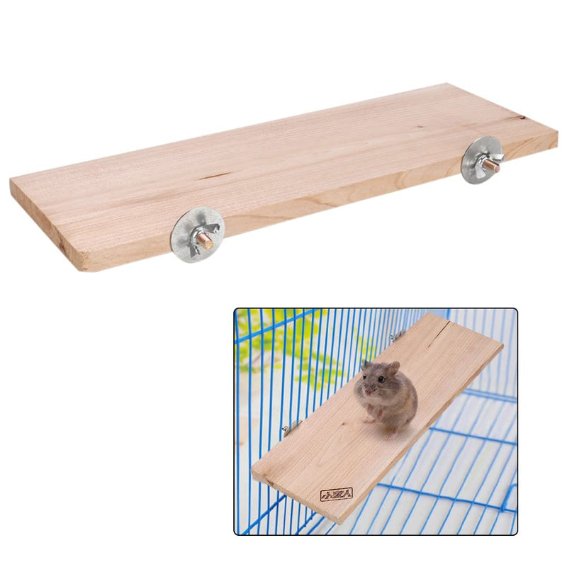 Fdit Wooden Pet Platform Rectangle Small Pets Animals Perch Board Parrot Stand Perch Board for Animal Cage Toy Accessories - PawsPlanet Australia