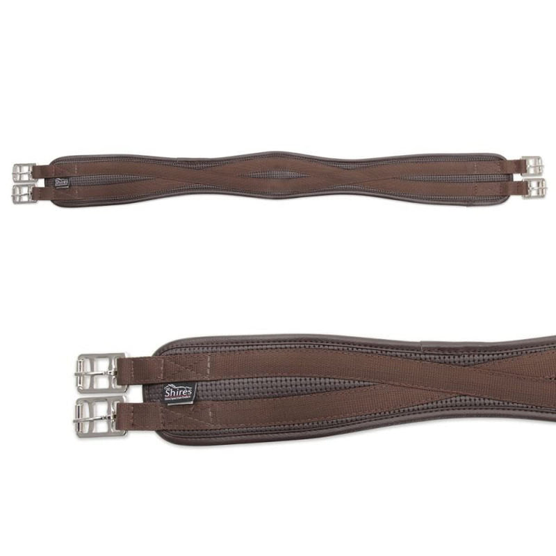 Shires Anti Chafe Contour girth no elastic 480e 40 Brown - PawsPlanet Australia