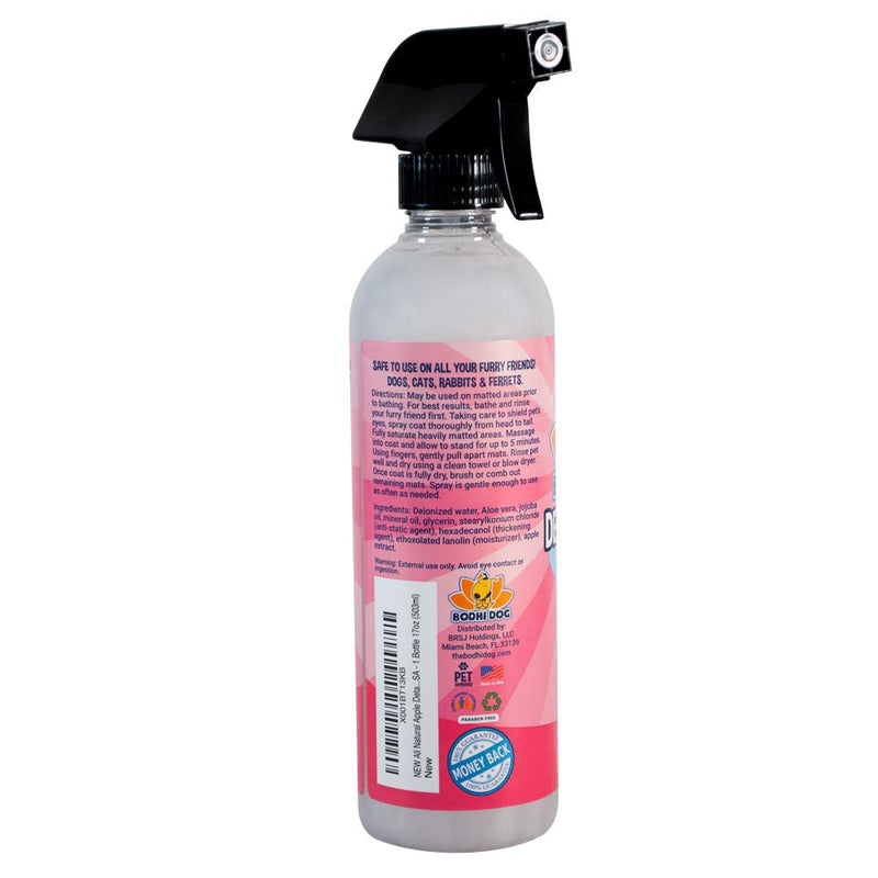 [Australia] - New All Natural Apple Detangling Spray | Remove Tangles While Dematting Dog and Cat Fur and Hair | Soothing Lotion with Conditioning Qualities - Made in USA - 1 Bottle 17oz (503ml) 