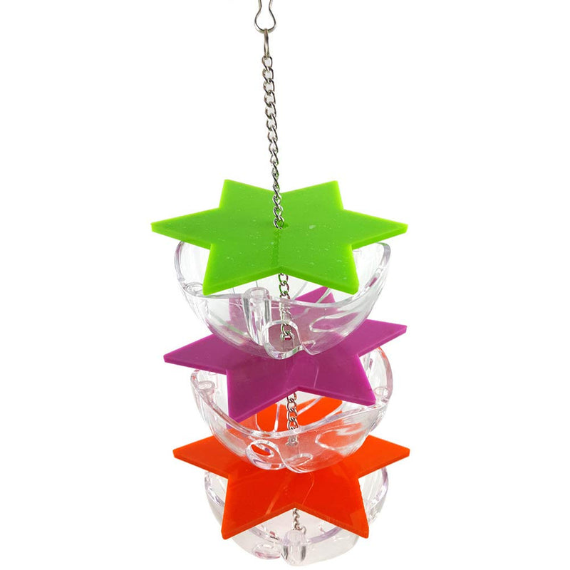 POPETPOP Bird Foraging Toys,3-Layer Parrot Hanging Treat Foraging Toy Bird Feeder Food Holder Parrot Forage Feeding Balls - PawsPlanet Australia