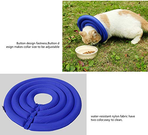 Waterproof Dog & Cat Recovery Collar - Pet Soft Comfy Cone E-Collar After Surgery, Anti-Bite/Lick- Quicker Healing (M, Blue) M - PawsPlanet Australia