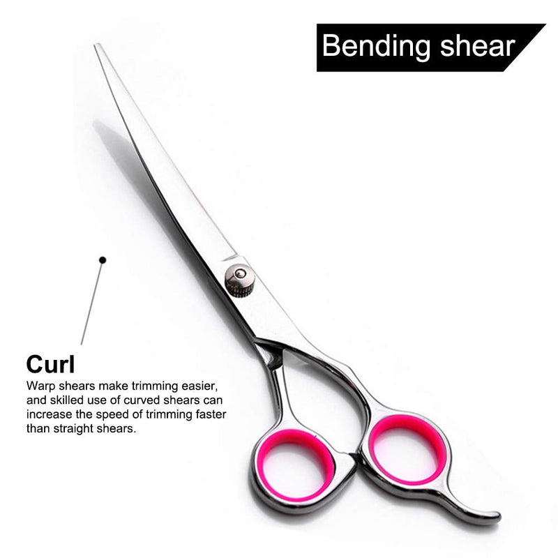 AILOVA Curved Dog Scissors, Pet Gromming Curved Scissors 6" Stainless Steel Dog Cat Cutting Hair Scissors Down Curved Scissors - PawsPlanet Australia