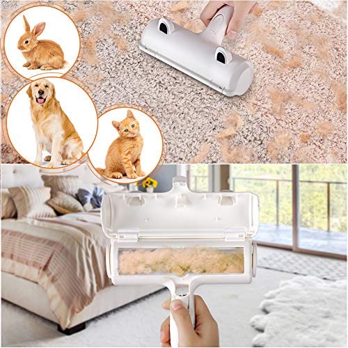 YOUTHINK Pet Hair Remover Roller, Perfect for Car Clothing Furniture Couch Sofa Carpets with Cute Cat Ear, Dog/Cat Hair Cleaning Animals Hair Removal Tool - PawsPlanet Australia