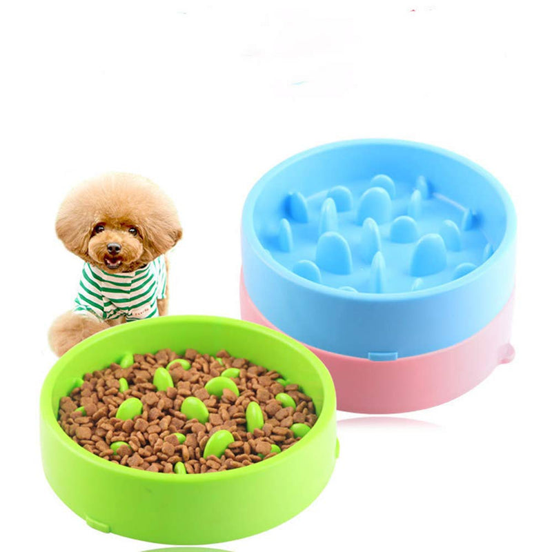 [Australia] - OUKEYI Feeder Slo-Bowl, Feeder Dog Bowl Slow Feeder Stop Bloat for Dogs,Dog Feeder Slow Eating Pet Bowl （Blue） 