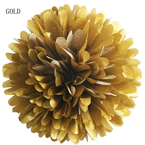 White Gold Red Tissue Pom Poms,Foil Gold Hanging Swirl,8inch and 10inch,Paper Flower Hanging Decorations Party Supplies,Pack of 19,Wedding Bride to Be Party Decoration (Red and White) Red and White - PawsPlanet Australia