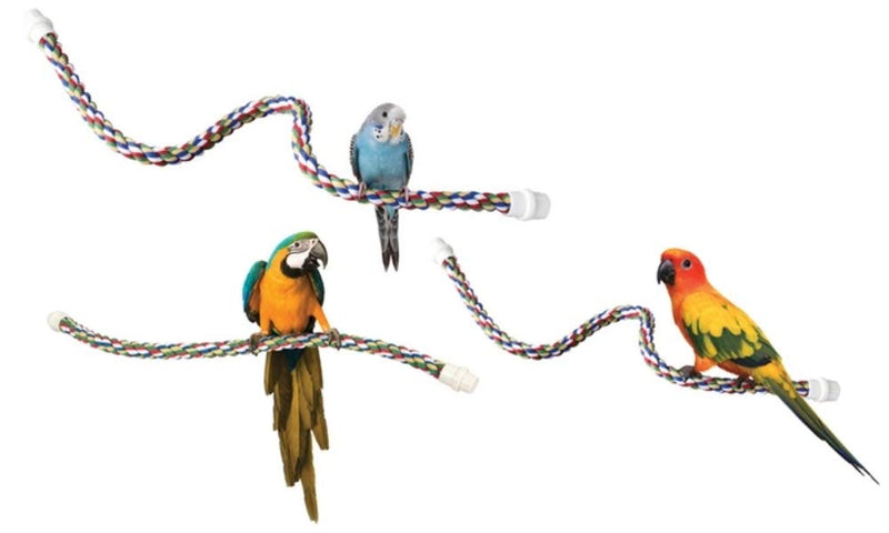 JW Pet Comfy Perch For Birds Flexible Multi-color Rope Large - PawsPlanet Australia