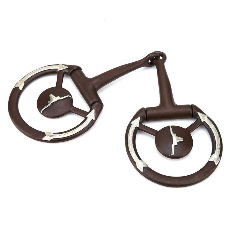 Horse Ring Snaffle Horse Chew Stainless Steel Bit Horse Chew Antique Western Bit w/Gs Trims Mouth with Copper Inlay - PawsPlanet Australia