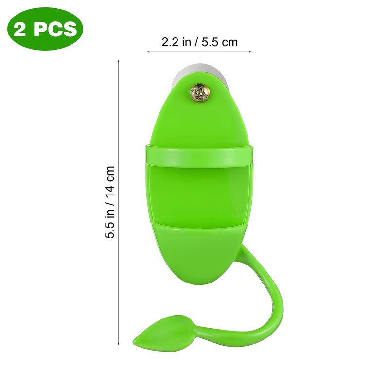 balacoo 2pcs Bird Cuttlebone Holder with Perches Plastic Cuddle Bone Feeding Racks Parrot Cage Stands Accessories for Cockatiels Parakeets Budgies Finches Green - PawsPlanet Australia