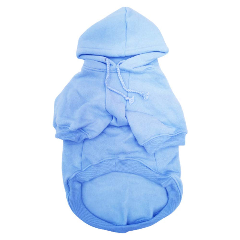 Petderland Pet Clothes for Dog Cat Puppy Hoodies Coat Fleece Sweatshirt Warm Sweater Dog Outfits X-Small Blue - PawsPlanet Australia