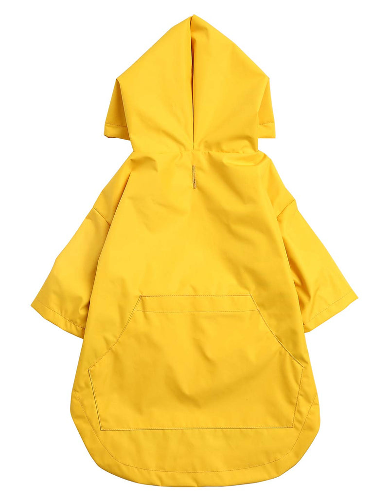 Morezi Dog Zip Up Dog Raincoat With Hood, Rain/Water Resistant, Adjustable Drawstring, Pocket Design, Stylish Premium Dog Raincoats - Size XS to XXL Available - Yellow - M Medium(Bust: 62CM) - PawsPlanet Australia