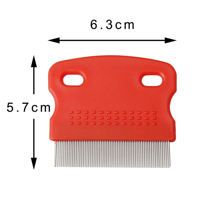 nuoshen 3 pieces Flea Comb for Dog Cat Flea Removal Grooming Comb Stain Remover Combs Tools Size A - PawsPlanet Australia