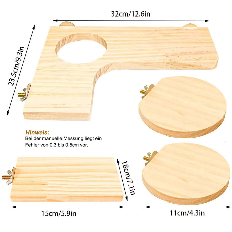 FDDD 4 pieces hamster toys, hamster accessories set, small animal toys, hamster cage accessories, hamster wooden springboards for small animals, hamster chinchilla parrot for the cage - PawsPlanet Australia