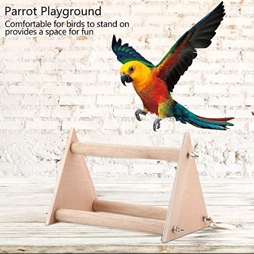 HEEPDD Parrot Stand Perch, Pet Bird Standing Playground Funny Wooden Activity Training Toy for Budgies Parakeet Cockatiel Cockatoo Lovebird - PawsPlanet Australia