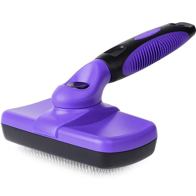 Grooming Brush - Self-cleaning brush for dogs and cats -Comb for grooming long-haired and short-haired dogs, cats, rabbits and more Super useful smoothing hair removal tool - PawsPlanet Australia