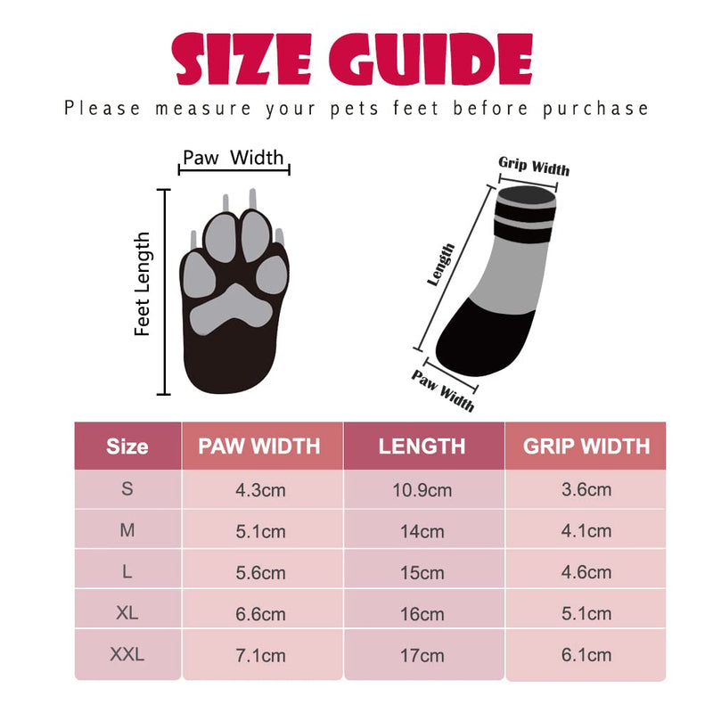 BINGPET Dog Socks Anti-Slip with Straps Paw Protector Traction Control Waterproof for Indoor Outdoor Wear S - PawsPlanet Australia