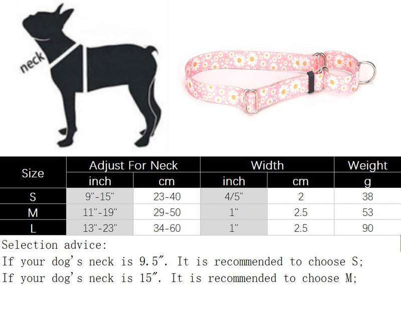Martingale Collar Dogs，Adjustable Soft Nylon Dog Collars with Special Design Forest Cute Patterns for Small Medium Large Dog(Forest M) 3 M for Neck 11-19" - PawsPlanet Australia