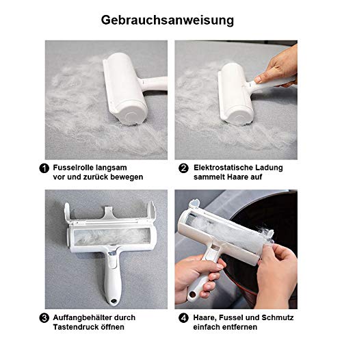 Xoki animal hair remover lint roller, lint roller for dog hair, cat hair, etc., lint brush for animal hair, for clothes, sofa, car, bed, carpets, blankets Shipping from Germany. - PawsPlanet Australia