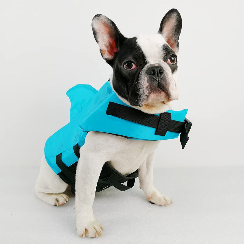 BINANE Pet Life Jacket- Preserver with Adjustable Belt, Swimming Float Saver with Superior Buoyancy and Rescue Handle for Small Medium Large (Blue, X-Small) Blue - PawsPlanet Australia