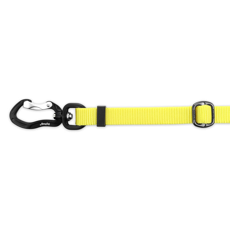 Hyhug Pets Dog Lead with Strong Nylon and Super Soft Neoprene Lining, Adjustable between 1.2m and 1.8m, Yellow Small Bright Yellow - PawsPlanet Australia
