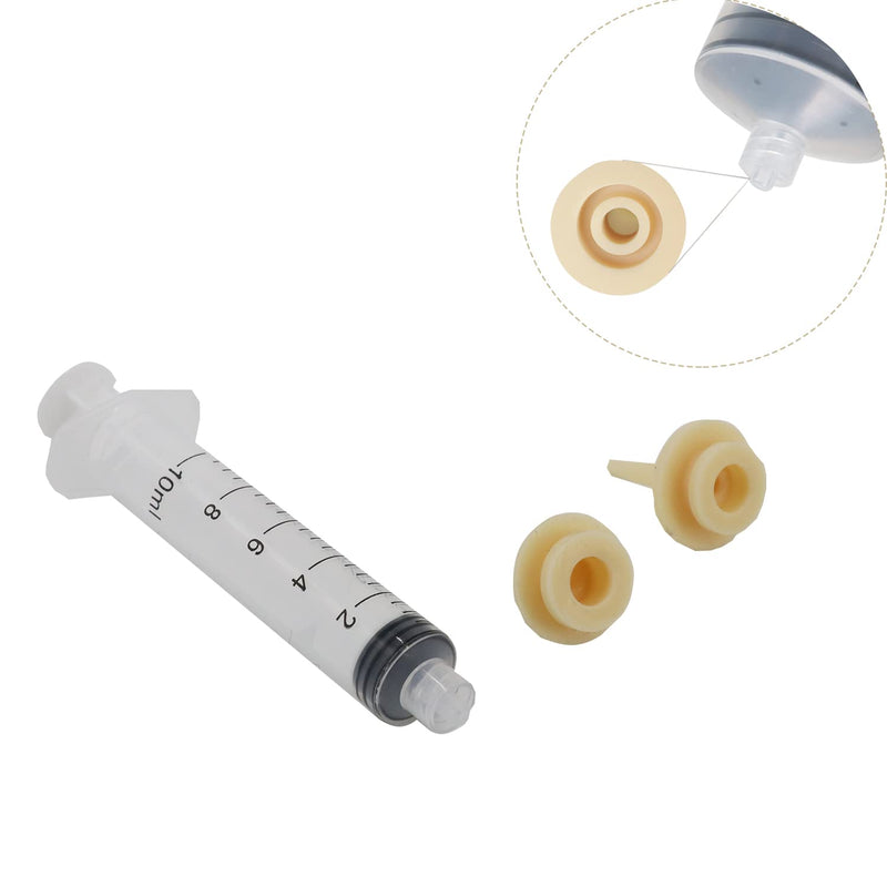 QIYADIN Pet Nursing Nipple with Syringe, Replacement Nipple, Dogs Feeding Syringe for Kittens, Puppies, Rabbits, Small Animals, Instead of Cats Feeding Bottles(10ml) - PawsPlanet Australia