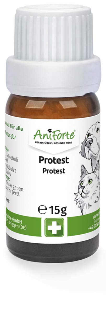 AniForte Protest Globules for dogs, cats, pets - Bach flowers for calming, natural remedy for hissing, scratching, uncleanliness and displeasure - PawsPlanet Australia