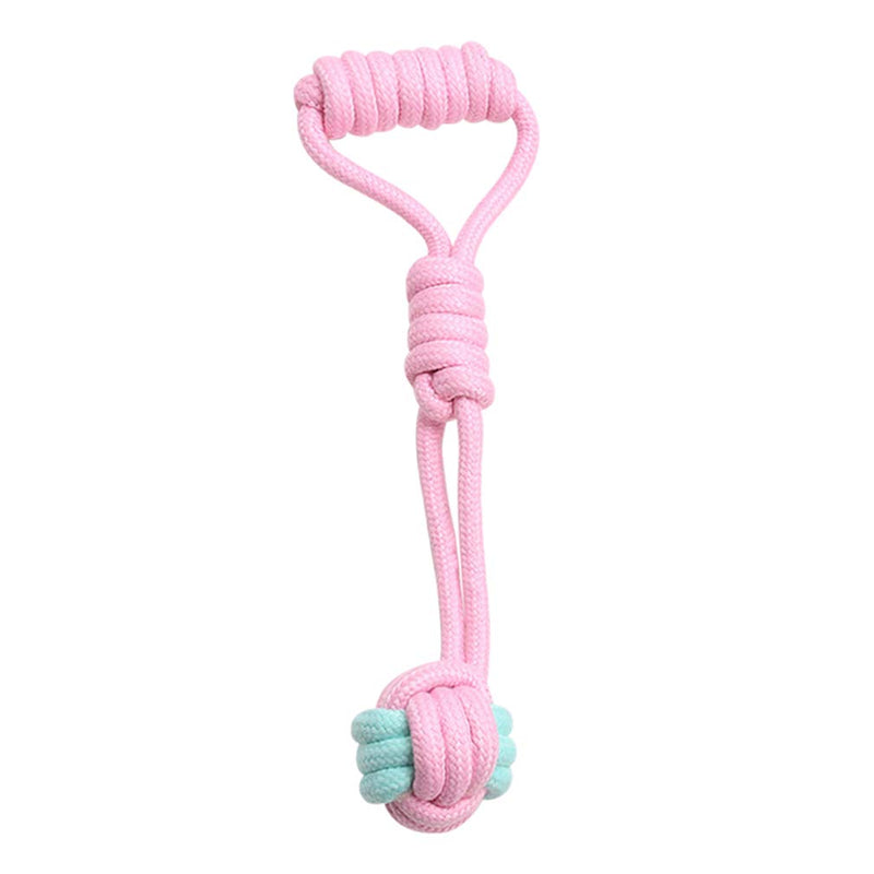 Nwvuop 4pcs Puppy Teething Toys Dog Chew Rope Toys Set Interactive Pet Toys Gift for Small Puppies and Medium Dogs with Ball and Cotton Ropes Pink - PawsPlanet Australia