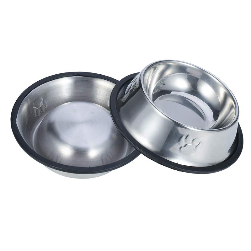 upain 3 Pieces Cat Bowls Non Slip Stainless Steel Pet Feeding Bowls Cat Feed Bowl Cat Water Bowl for Cats Puppies Rabbits Small Dogs - PawsPlanet Australia