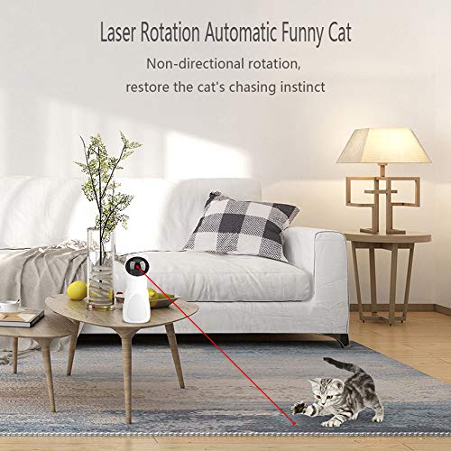 SunYo Cat Laser Toy Automatic-Placing High,5 Circling Ranges 3 Modes Automatic On/Off,USB Interactive Cats Toy,Cats / Dogs / Kitten Toys for Indoor Cats Trainning Exercise - PawsPlanet Australia