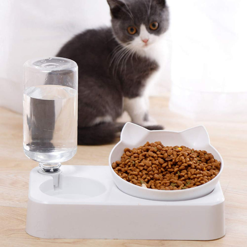 Double Water and Food Bowl Set,Pets Automatic Water Dispenser with Food Bowl,Double Pet Bowls Set for Small or Medium Size Dogs Cats Water Dispenser+Food Bowl - PawsPlanet Australia