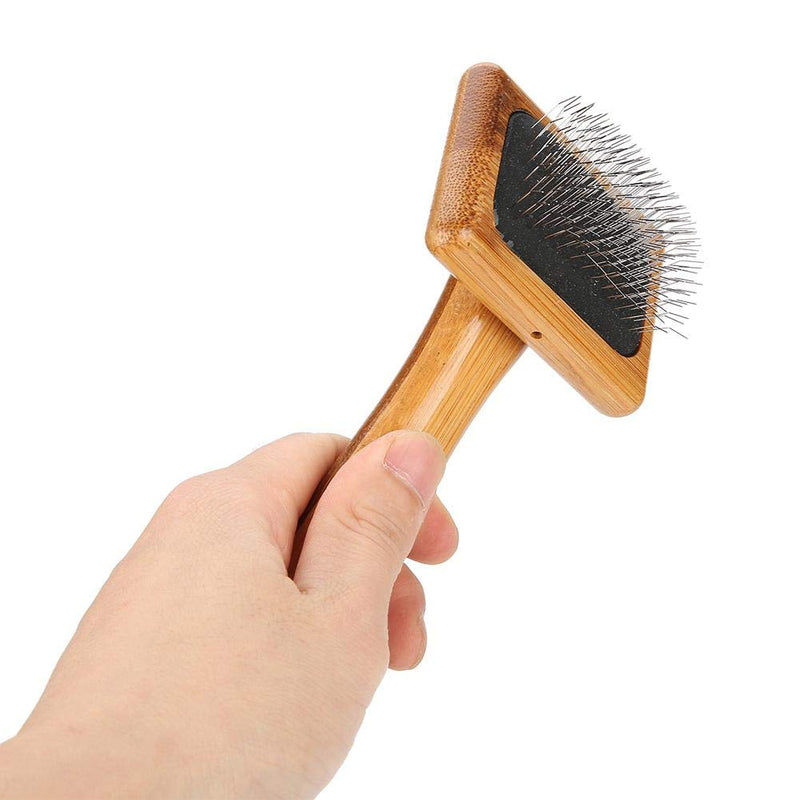 [Australia] - Dog Shedding Comb Bamboo Slicker Dog Cat Grooming Brush Massage and Stimulate Healthy Comb for Dogs, Cats with Short or Long Hair #1 