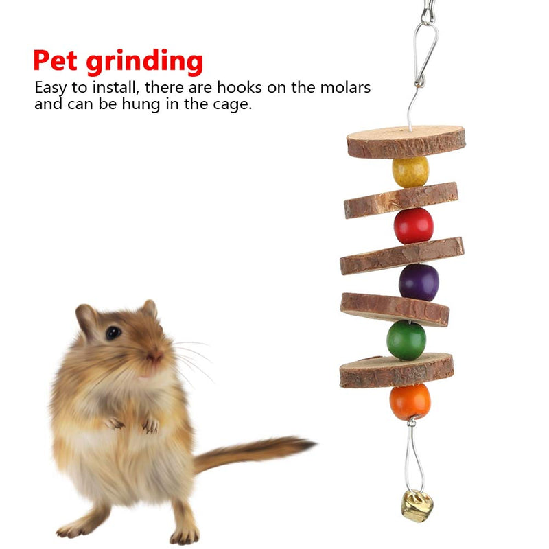 Hamster Chew Toys Wooden Rabbit Molar Toy Hanging Small Animals Chewing Exercise Toy for Rabbit Chinchilla Hamster Guinea Pig - PawsPlanet Australia