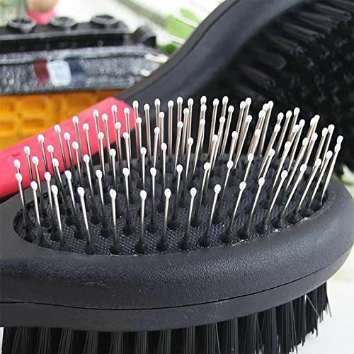 Dog Brush for Grooming Pet Brush Double Sided 2 in 1 Pin & Bristle Soft Brush - Pet Slicker Brush Detangling Comb for Cat and Dog Shedding, Removing, Dirt Cleaning Brush for Short or Long Hair - PawsPlanet Australia