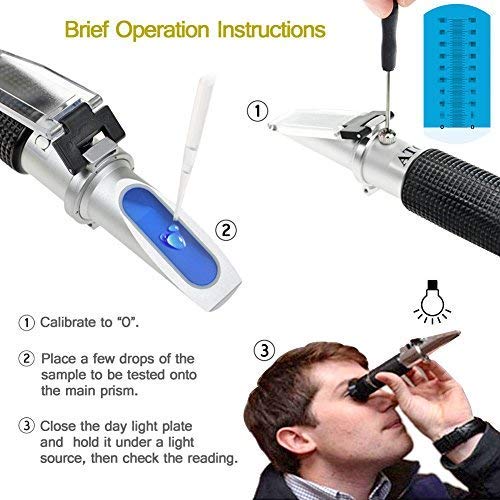 [Australia] - HunterBee Salinity Refractometer for Seawater and Marine Fishkeeping Aquarium 0-100 PPT with Automatic Temperature Compensation SeaWater 0-100ppt 1.000-1.070 