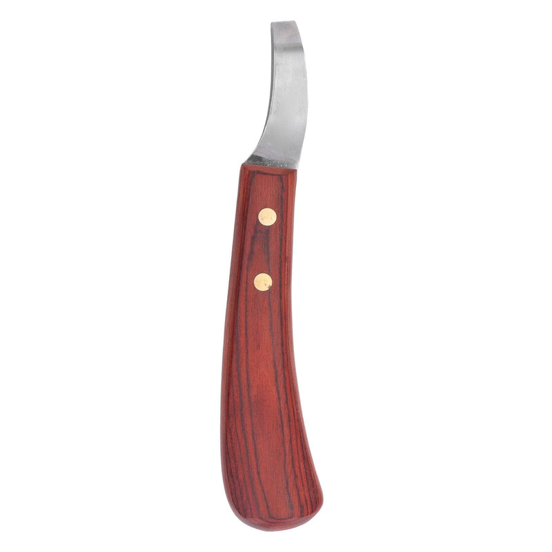 CHICIRIS Hoof Knife, Double Edged Hoof Trimming Knife with Wooden Handle Horse Farrier Tool, Stainless Steel Blade, Multifunctional Cow Horseshoe Knife for Hoof of Cows and Horses - PawsPlanet Australia