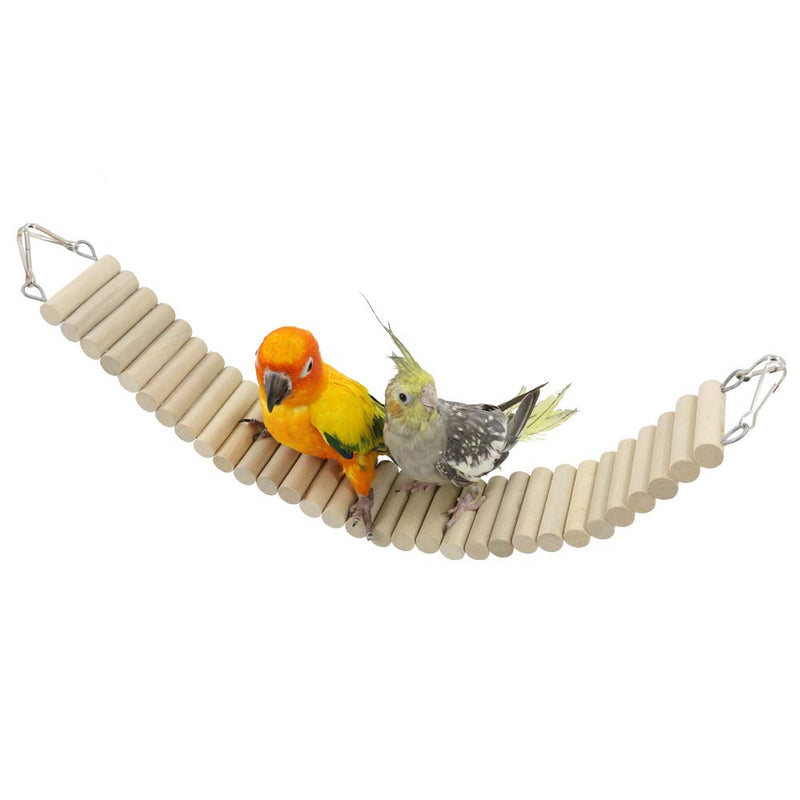 [Australia] - YINGGE Bird Pet Ladders, Parrot Climbing Ladder Bridge Wood Chewing Hanging Standing Swings Toys for Small Medium Parrots Parakeets, Cockatiels, Lovebirds, Sun Conures, Caique, Finches, Hamster 